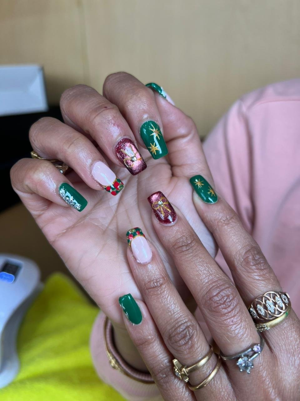 Luxury Green Nail Art Design